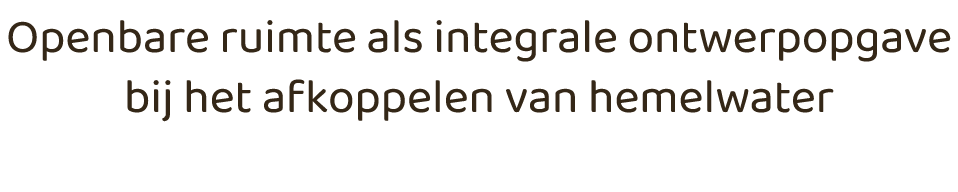 Openbare ruimte als integrale ontwerpopgave bij het afkoppelen van hemelwater