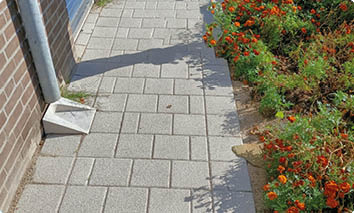 bovengronds afkoppelen van regenpijp