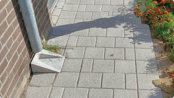 bovengronds afkoppelen van regenpijp